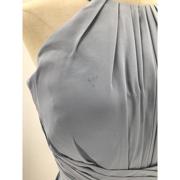 FORMAL SZ 12 L Blue Sleeveless Round Neck Adjustable Straps Maxi Dress NEW 0B3 - Picture 4 of 9